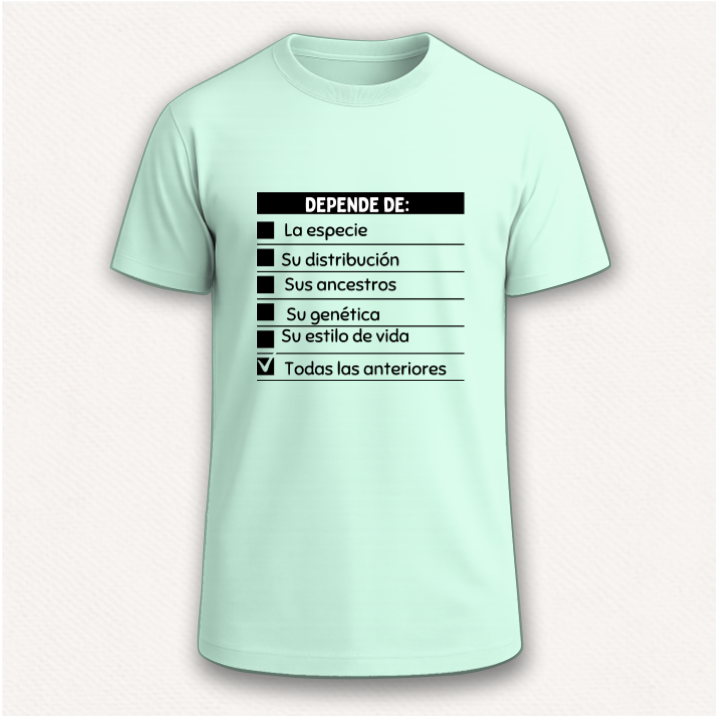 Depende de ... Camiseta Pregúntale al Biólogo