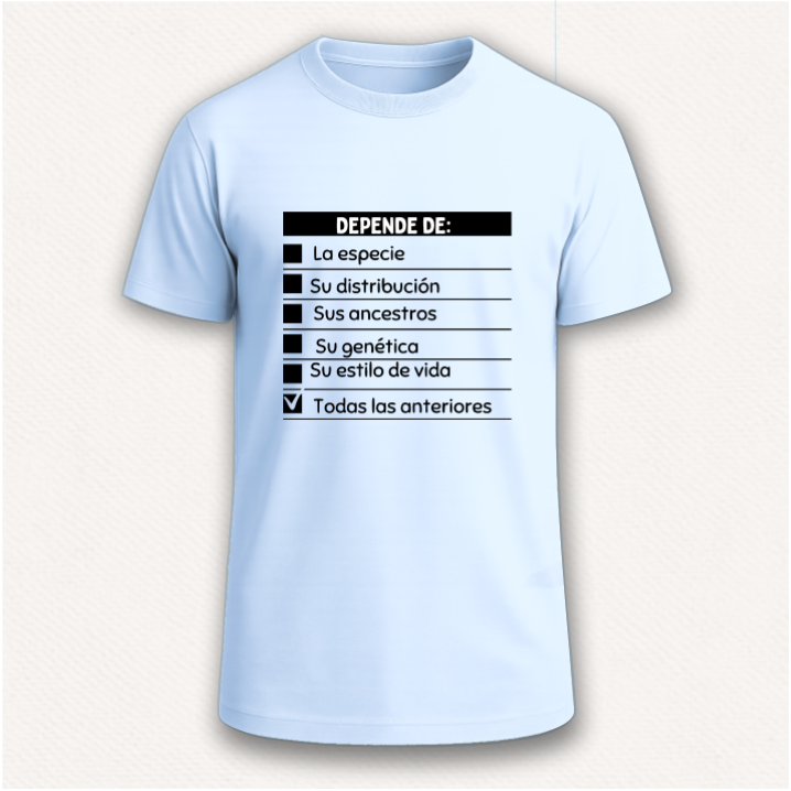 Depende de ... Camiseta Pregúntale al Biólogo