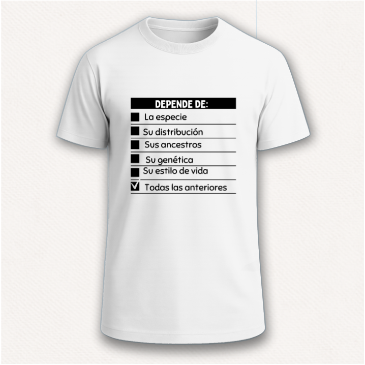 Depende de ... Camiseta Pregúntale al Biólogo