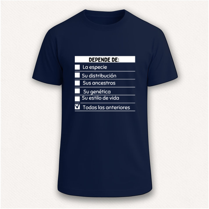 Depende de ... Camiseta Pregúntale al Biólogo