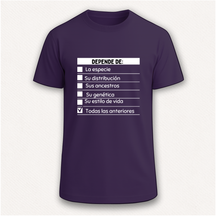 Depende de ... Camiseta Pregúntale al Biólogo