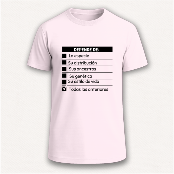 Depende de ... Camiseta Pregúntale al Biólogo