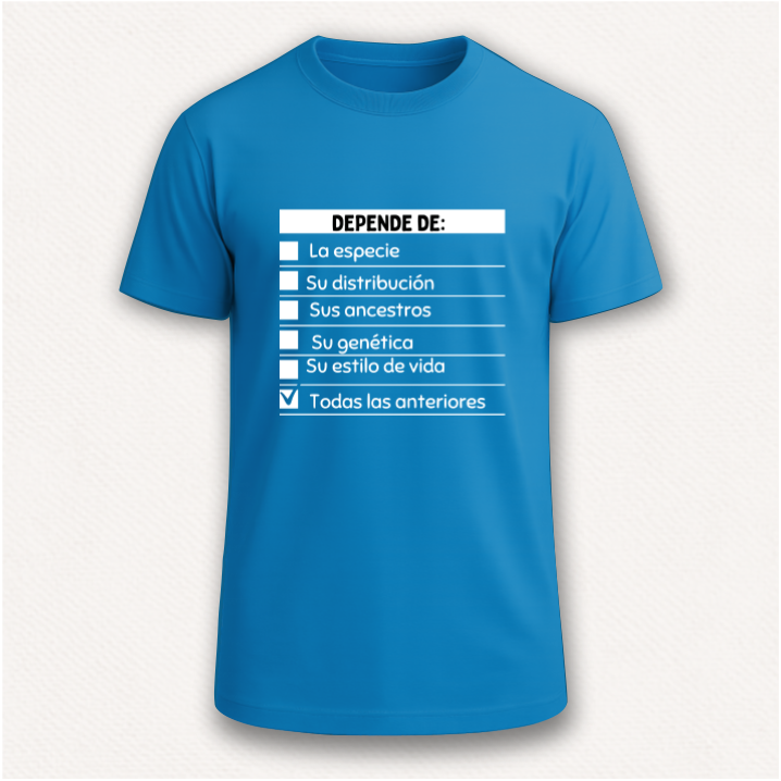 Depende de ... Camiseta Pregúntale al Biólogo